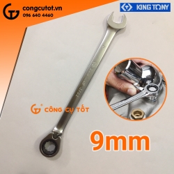 Cờ lê vòng miệng tự động khóa gạt 9mm Kingtony 373209