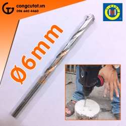 Mũi khoan bê tông Ø6.0mm chuôi tròn C-Mart A0097-6.0 dài 99mm