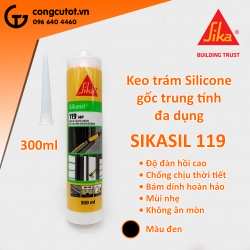 Keo silicone gốc trung tính SIKASIL 119 màu đen.