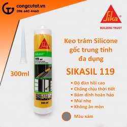 Keo silicone gốc trung tính SIKASIL 119 màu xám.