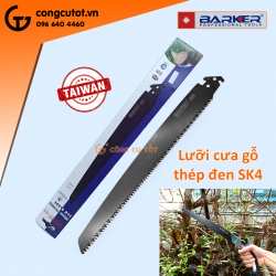 Lưỡi cưa gỗ Barker đen bằng thép SK4 350mm Đài Loan.