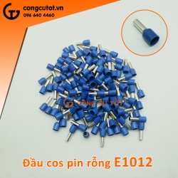 100 đầu cos pin rỗng E1012 bọc nhựa xanh