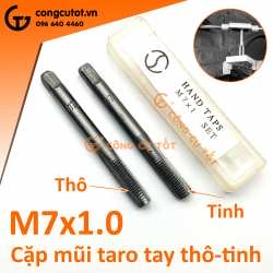 Cặp mũi tarô thô và tinh M7x1.0