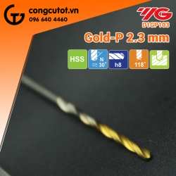 Mũi khoan sắt thép gió 2.3 mm YG1 Gold-P Hàn Quốc D1GP103023 đạt tiêu chuẩn JIS để xuất Nhật Bản