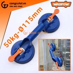 Hít kính cầm tay 50kg Wadfow WKR1G50 với 2 giác hút Ø115mm và thân nhựa aBS