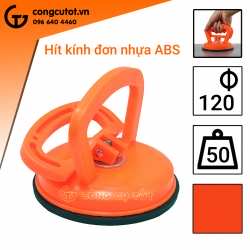 Hít kính đơn Φ12cm hítt đứng 50kg thân nhựa ABS đỏ cam
