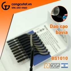 Hộp dao gọt bavia BS1010 của hãng Noga Isael bao gồm 10 lưỡi S10 , đường kính 3.2mm thuộc dòng gọt thô của hãng, sử dụng với cán NG-1