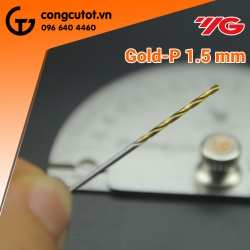 Mũi khoan thép YG1 Gold-P Hàn Quốc D1GP103015 đường kính 1.5mm bằng thép gió đạt tiêu chuẩn JIS để xuất khẩu xuất Nhật Bản