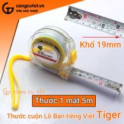 Thước cuộn Lỗ Ban tiếng Việt 5m một mặt Tiger