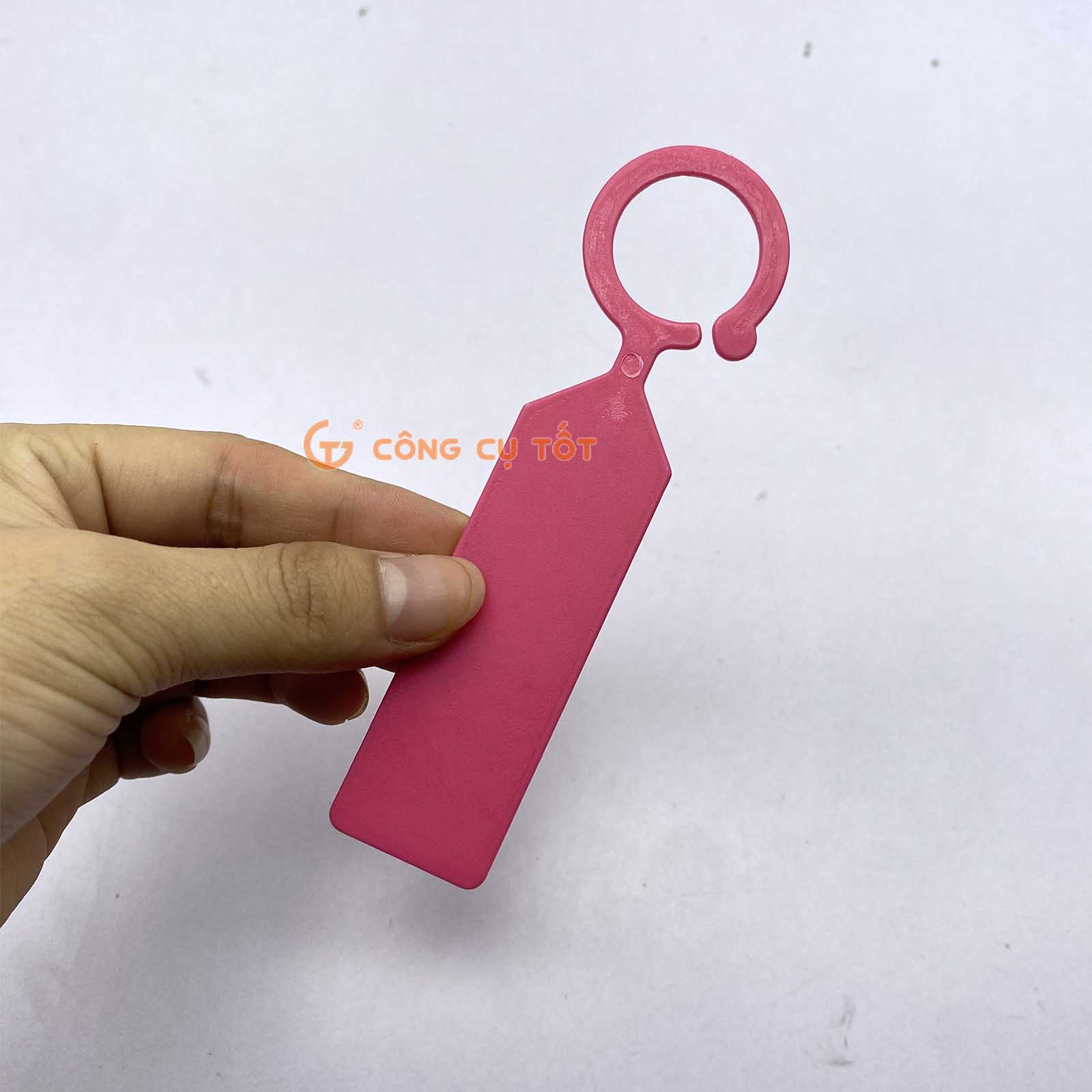 Thẻ ghi tên cây móc treo 24x110mm bằng nhựa PP màu hồng