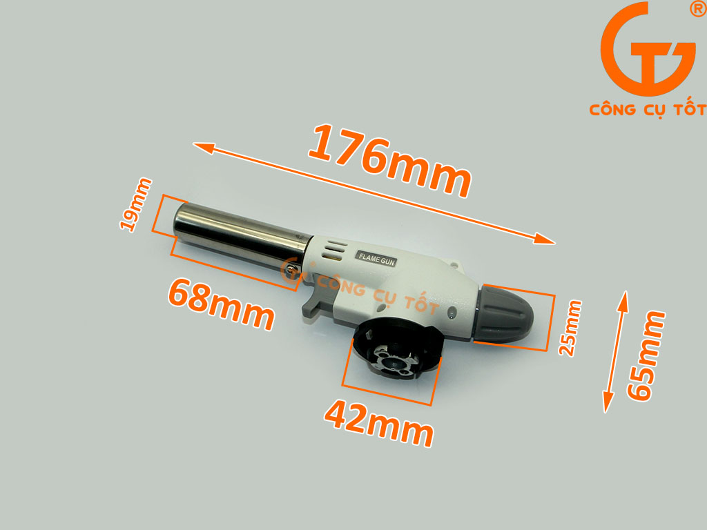 Kích thước đèn khò gas mini PROTEK TEK9513