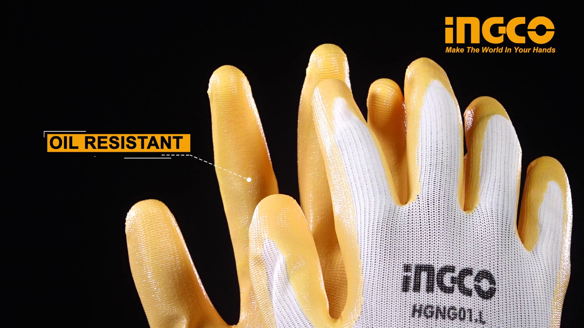 Hình ảnh 4 của mặt hàng Găng tay Nitri Ingco HGNG01.L size L